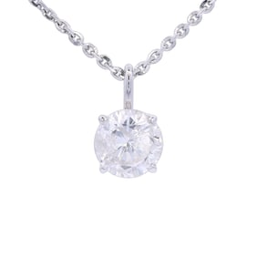 18kt white Gold Pendant Necklace with 2.01 CTS Diamond