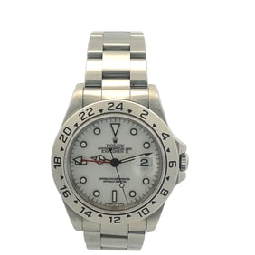 Rolex Explorer II 16570 - White Dial & Bracelet Strap