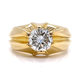 18K Yellow Gold Ring with 2.60 Cts Diamond