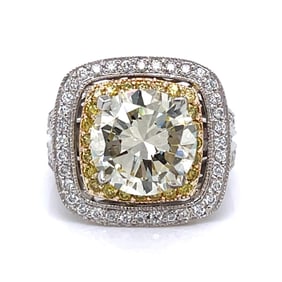SONIA B. 14K White & Yellow Gold 5.39 Ct. Fancy Yellow Diamond Ring