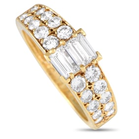 Van Cleef & Arpels 18K Yellow Gold 0.87ct Diamond Ring
