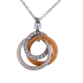 Tiffany & Co. Triple interlocking Diamonds Necklace in 18kt Gold