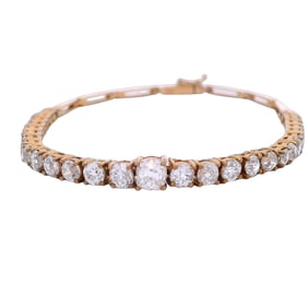 Antique 18kt yellow Gold Bracelet with 5.20 CTS Diamonds