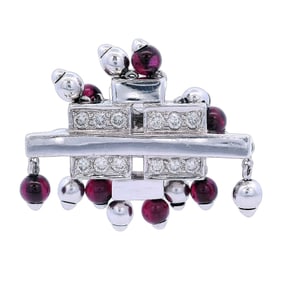 18kt Gold Cocktail Ring with Diamonds and Pink Sapphires
