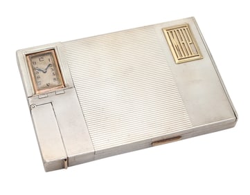 ASPREY & CO. London 1936 Compendium Case Watch Lighter Case In .925 Sterling