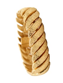 BVLGARI Roma 1960 Articulated Flexible Bracelet In Solid 18Kt Yellow Gold