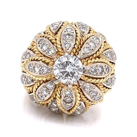 1960’s 18K Yellow Gold 2.35 Ct. Diamond Ring