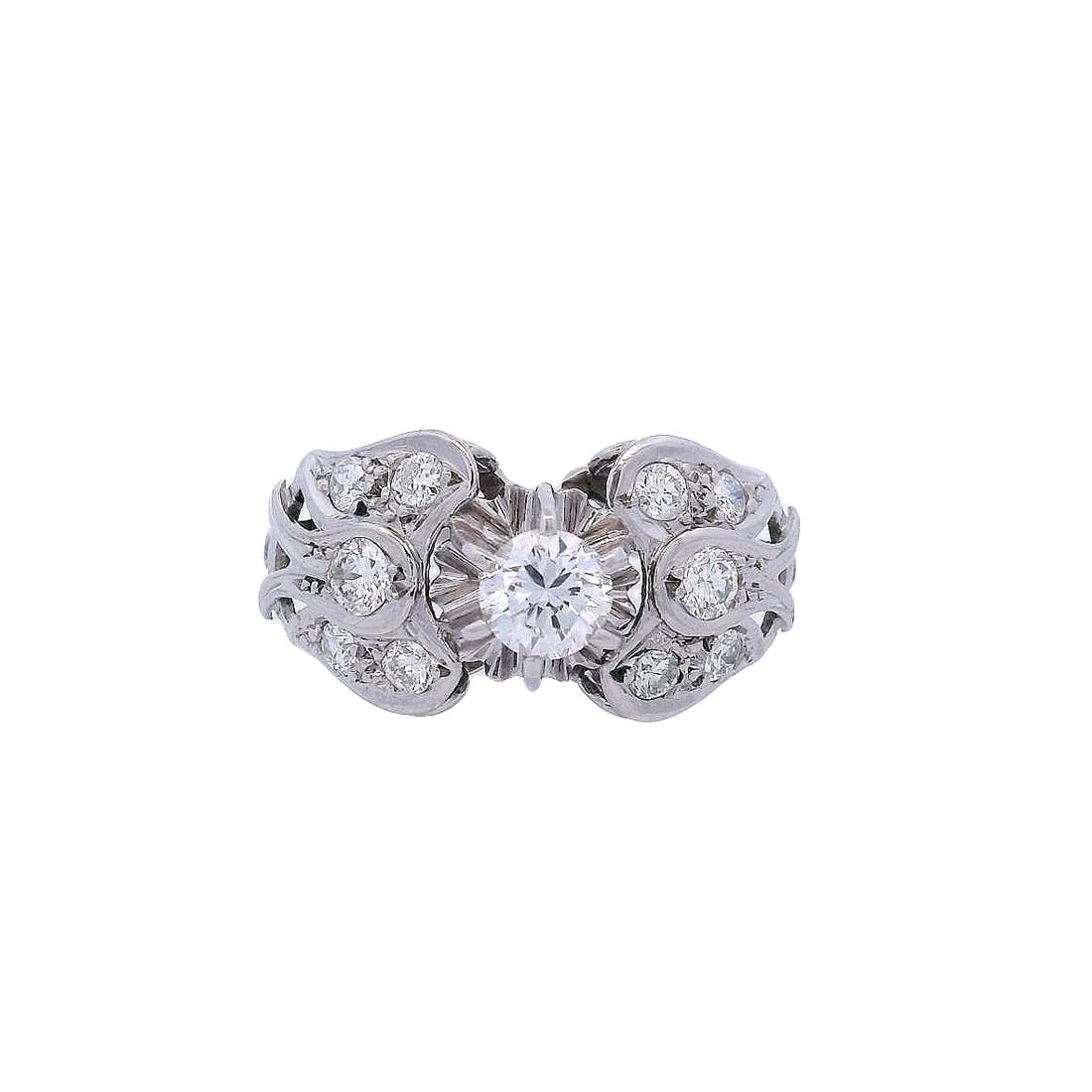 Edwardian platinum Ring with Diamonds