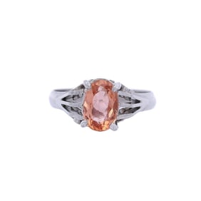 Vintage Solitaire Ring in 18kt Gold with Imperial Topaz