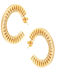 TIFFANY & CO. By Paloma Picasso Venezia Stella Hoops Earrings In 18Kt Yellow Gold