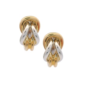 CARTIER PARIS 1960s Knot Clip Earrings in 18kt yellow Gold
