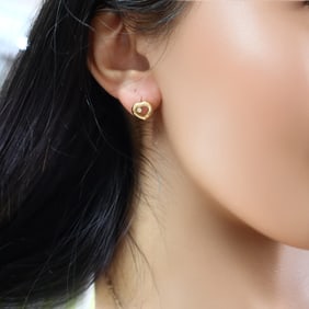 CHOPARD vintage Happy Diamonds Heart Studs in 18kt yellow Gold