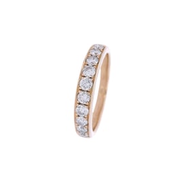 14kt yellow Gold Half-Eternity Band Ring with 0.50 CTS in Diamonds