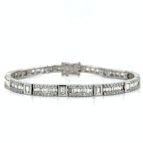 18K White Gold 4.11 Ct. Diamond Bracelet