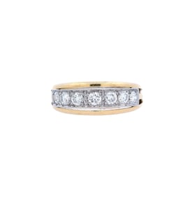 14kt yellow Gold Half-Eternity Band Ring with 0.54 CTS in Diamonds