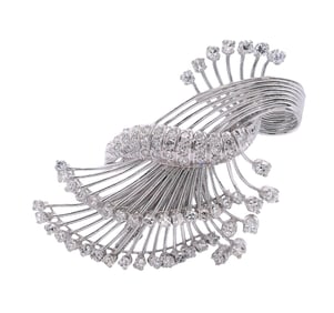 Platinum Art Deco Brooch with 3.00 Cts in Diamonds