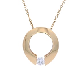 ALLURA 18kt yellow Gold Pendant Necklace with Diamond