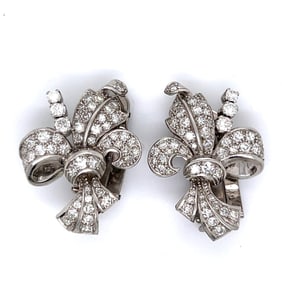 Art Deco Platinum 2.50 Ct. Diamond Earrings