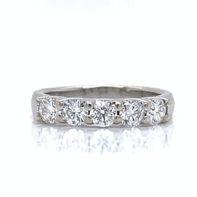 14K White Gold 0.90 Ct. Diamond Anniversary Band