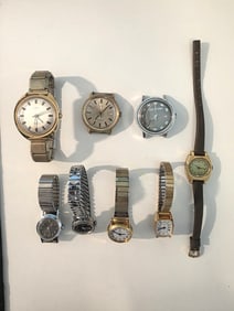 TIMEX Eight Vintage assorted Watches
