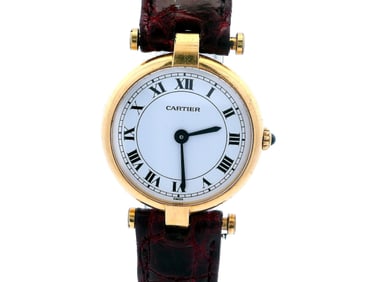 CARTIER Paris Vendome Vintage 18kt Gold Manual Wrist Watch