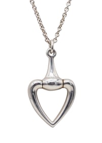 GUCCI 1990 Firenze Horse-Bit Pendant Necklace In Solid .925 Sterling Silver
