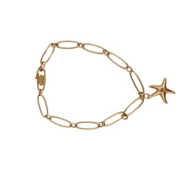 TIFFANY & CO. Elsa Peretti 18kt Gold Starfish Charm Bracelet
