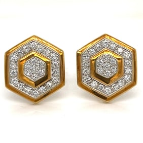 18K Yellow Gold 2.50 Ct. Diamond Earrings