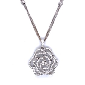 18K White Gold 4.60 Ct. Diamond Necklace