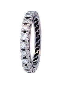 Art Deco 1920 Platinum Eternity Band Ring with 1.20 Cts in Diamonds
