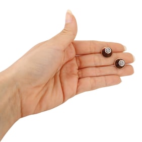 Antique pair of 14kt Gold and Platinum men's Shirt buttons with Diamonds