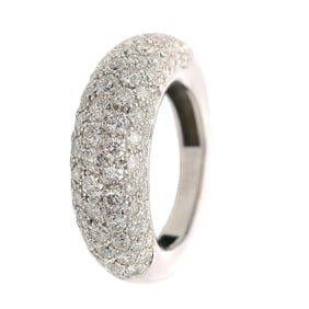 CHAUMET Paris Anneau Paris 18kt White Gold Dome Ring with Diamonds