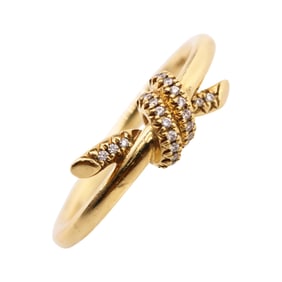 TIFFANY & CO Knot 18kt yellow Gold Ring with Diamonds