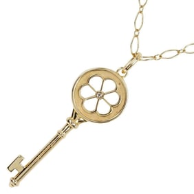 Tiffany & Co. Key Blossom Pendant Necklace in 18k rose Gold with Diamond