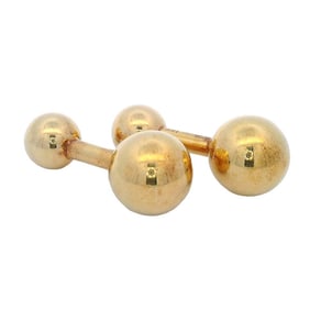 CARTIER Vintage 18kt Gold Barbell Cufflinks