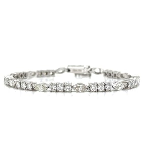 18K White Gold 3.70 Ct. Diamond Bracelet