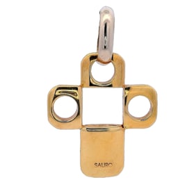 SAURO Italian 18kt yellow Gold Cross Pendant