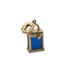 "Louis Vuitton" 14kt yellow Gold Bag Charm Pendant