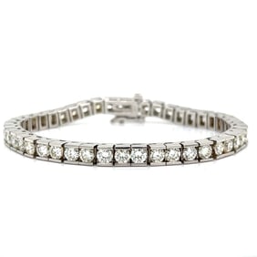 14K White Gold 11.00 Ct. Diamond Tennis Bracelet