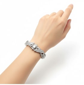 Art Deco Platinum 9.00 Ct. Diamond Bracelet
