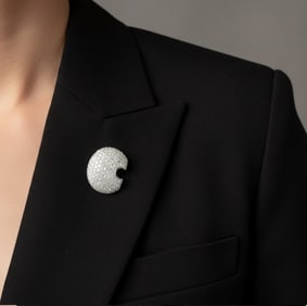 Linda Lee Johnson Platinum Diamond Brooch