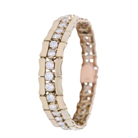 14kt yellow Gold Bracelet with 7.10 Carats in Diamonds