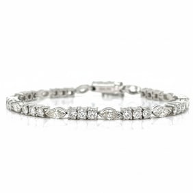 18K White Gold 3.70 Ct. Diamond Bracelet