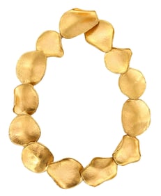 TIFFANY & CO. 1979 By Angela Cummings Petals Necklace in Brushed 18Kt Yellow Gold