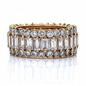 18K Yellow Gold 4.00 Ct. Diamond Band Ring