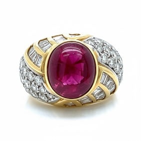 18K Yellow Gold 3.00 Ct. Ruby & Diamond Ring