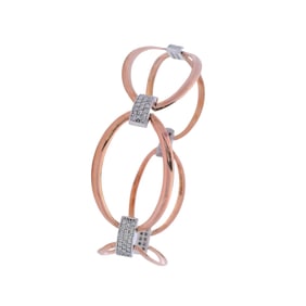 14kt Rose and white Gold Bracelet with Diamonds