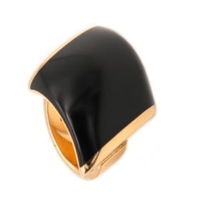 Vhernier Milano Large Sculptural Fibula Cocktail Ring In Solid 18Kt Yellow Gold