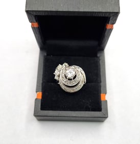 Retro Platinum Ring with 3.00 Cts in Diamonds