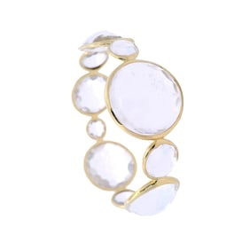 Ippolita 18kt yellow Gold Bangle Bracelet with Rock Crystal